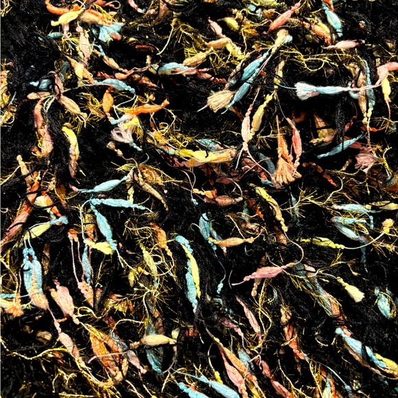 Very Cool BLUE BLUSH Colorful Shag Sweater, Size Small - Picture 5 of 7